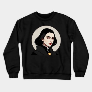 Vampire Woman Wearing Victorian Gothic Gear Crewneck Sweatshirt